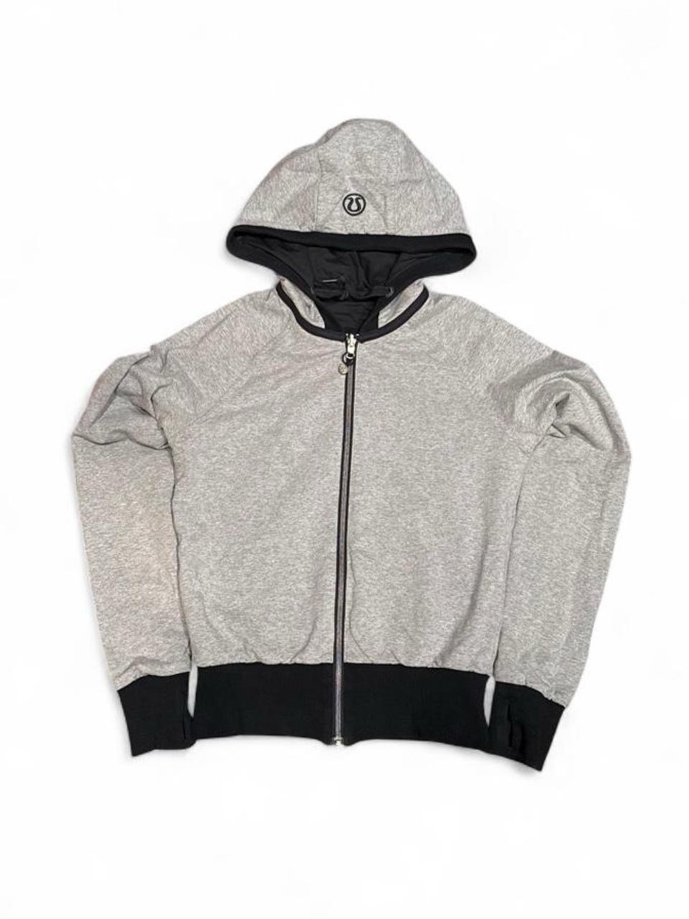 Lululemon Swell Reversible Grey Zip Up Hooded Jacket